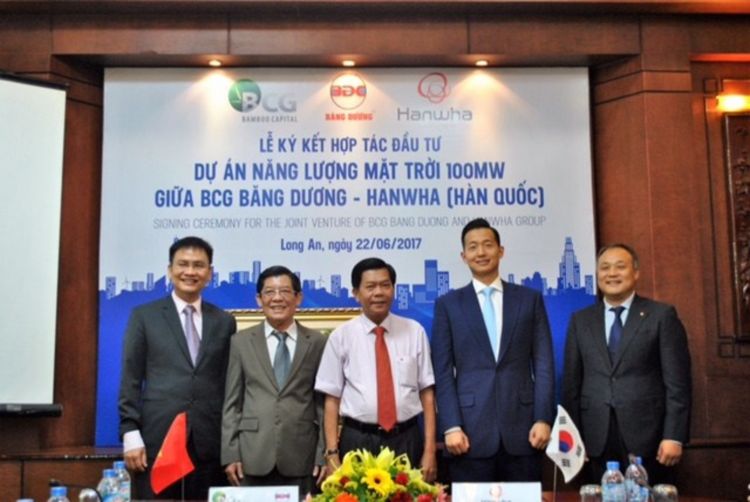 越南BCG和韩国韩华将合建100兆瓦太阳能项目